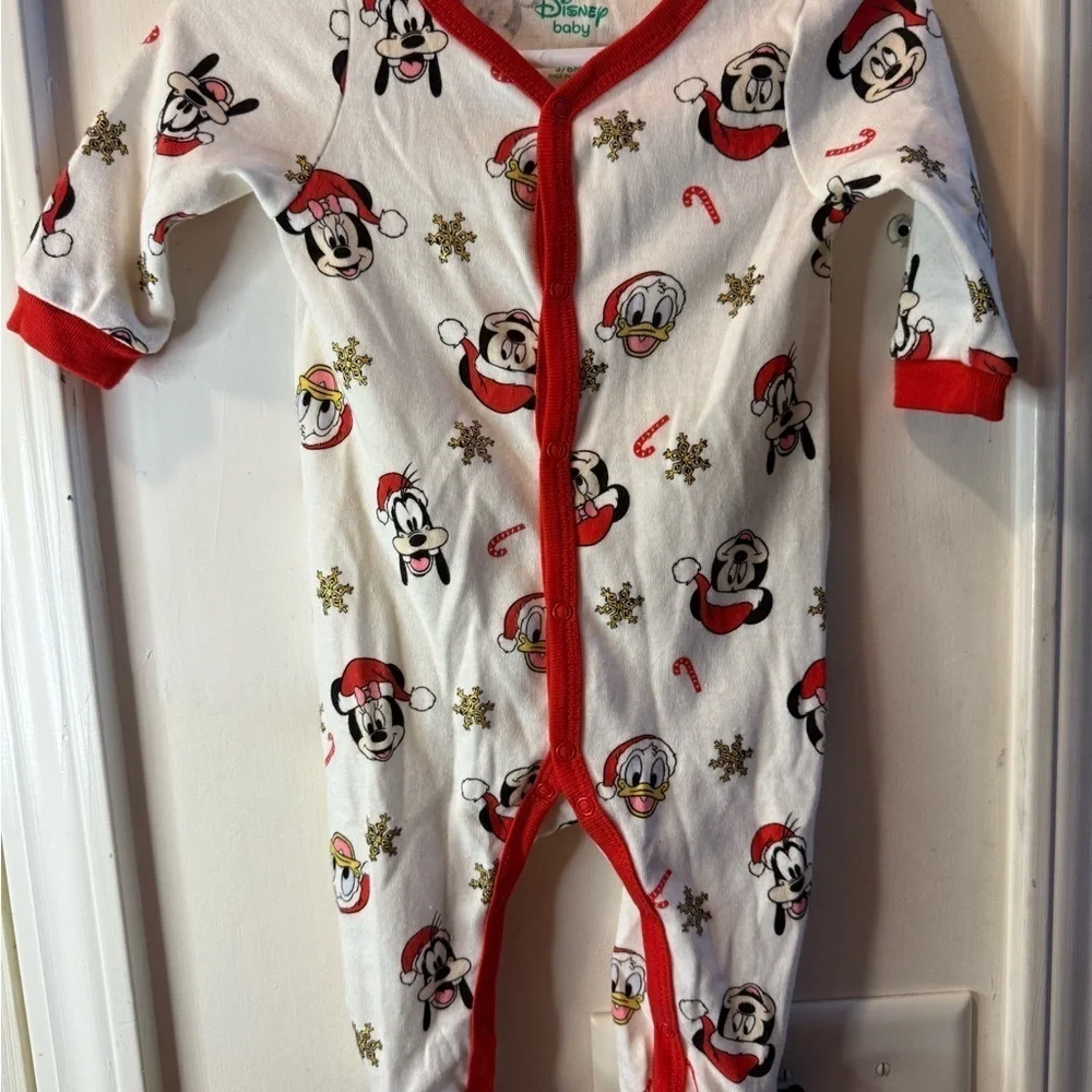 Disney Baby Mickey Mouse & Donald Duck Christmas Romper